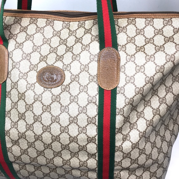 Authentic Gucci brown XL Tote/Weekender bag - Picture 12 of 16
